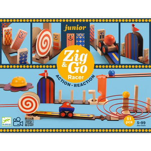 Zig & Go Domino Junior 51pc Racer Set