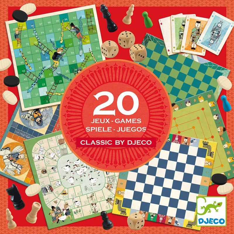 Djeco 20 Classic Board Games in 1 Box