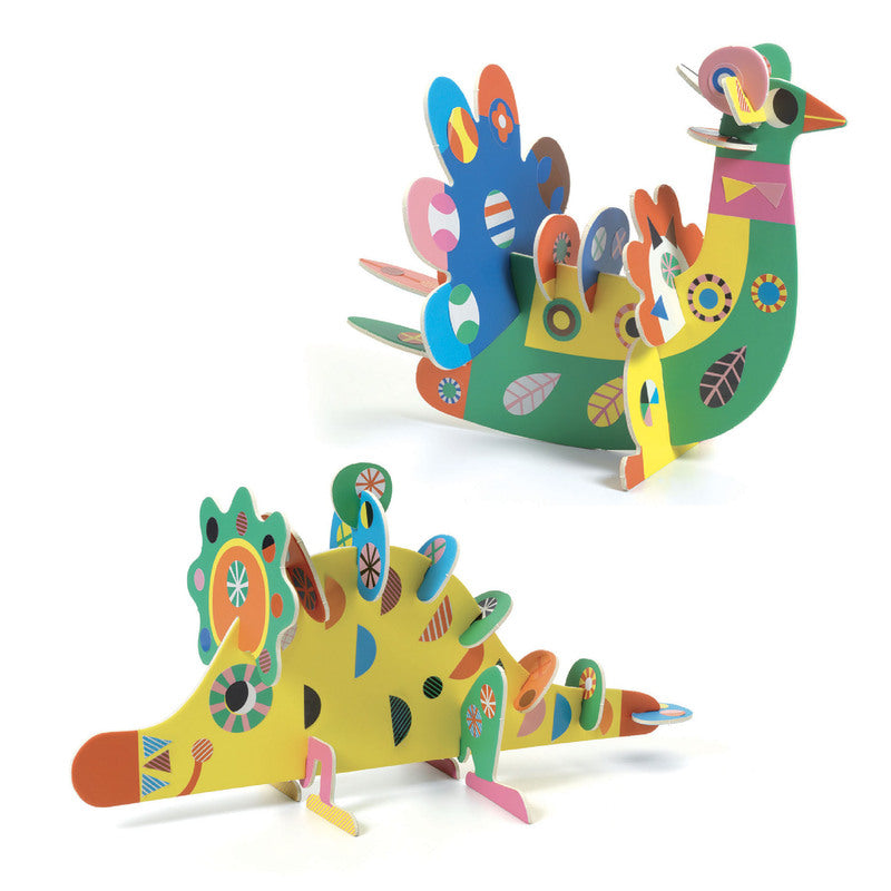 Three 3D Animals Construction Set