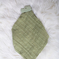 Crocodile Rubber Teether with a Olive Green Muslin Comforter