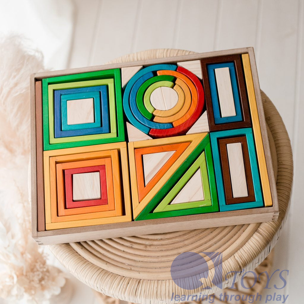 Qtoys Rainbow Nesting Blocks