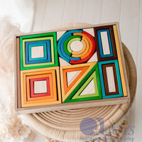 Qtoys Rainbow Nesting Blocks