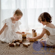 Qtoys Natural Wood Blocks – 34 Pcs
