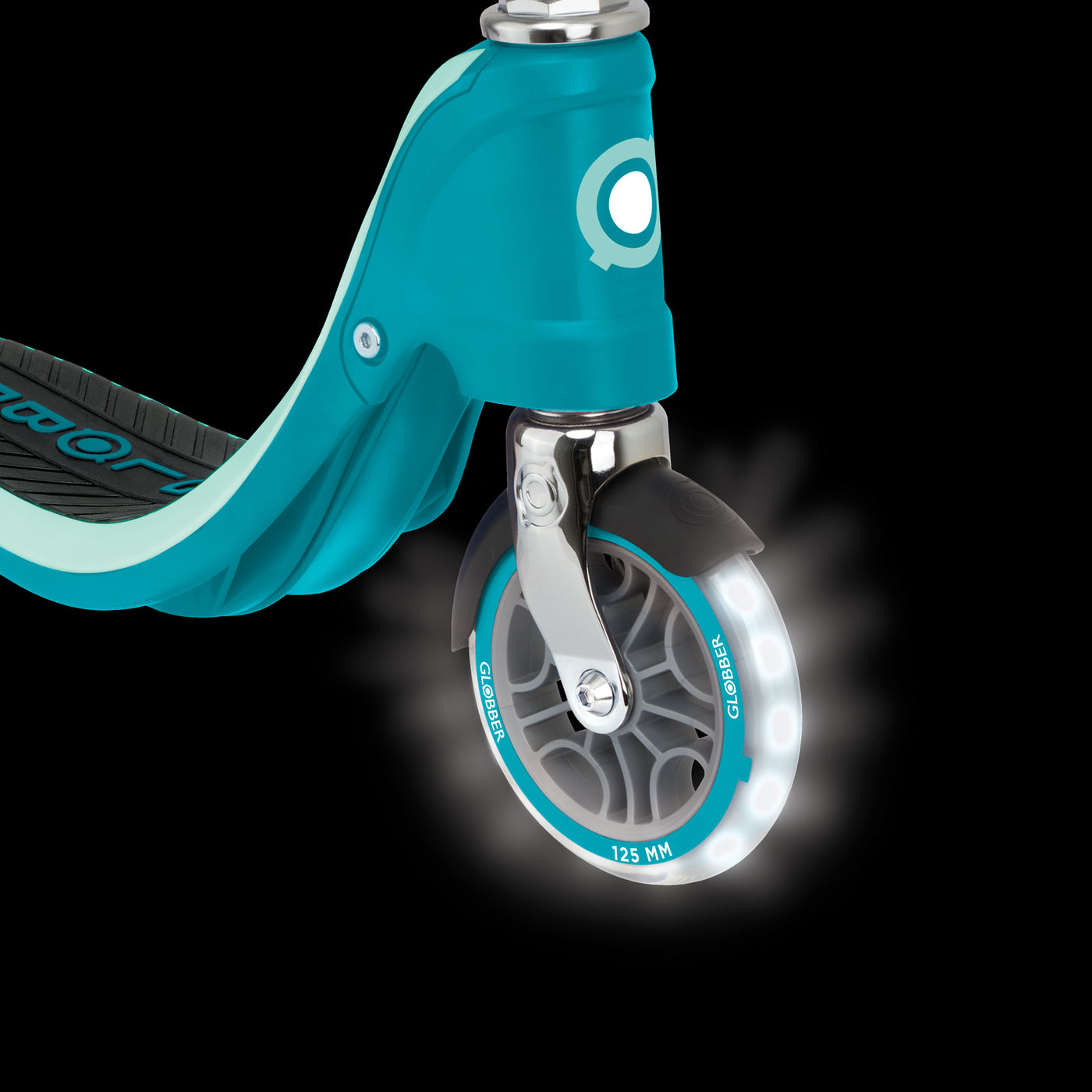 Globber Flow 125 Light Up Wheels - Teal